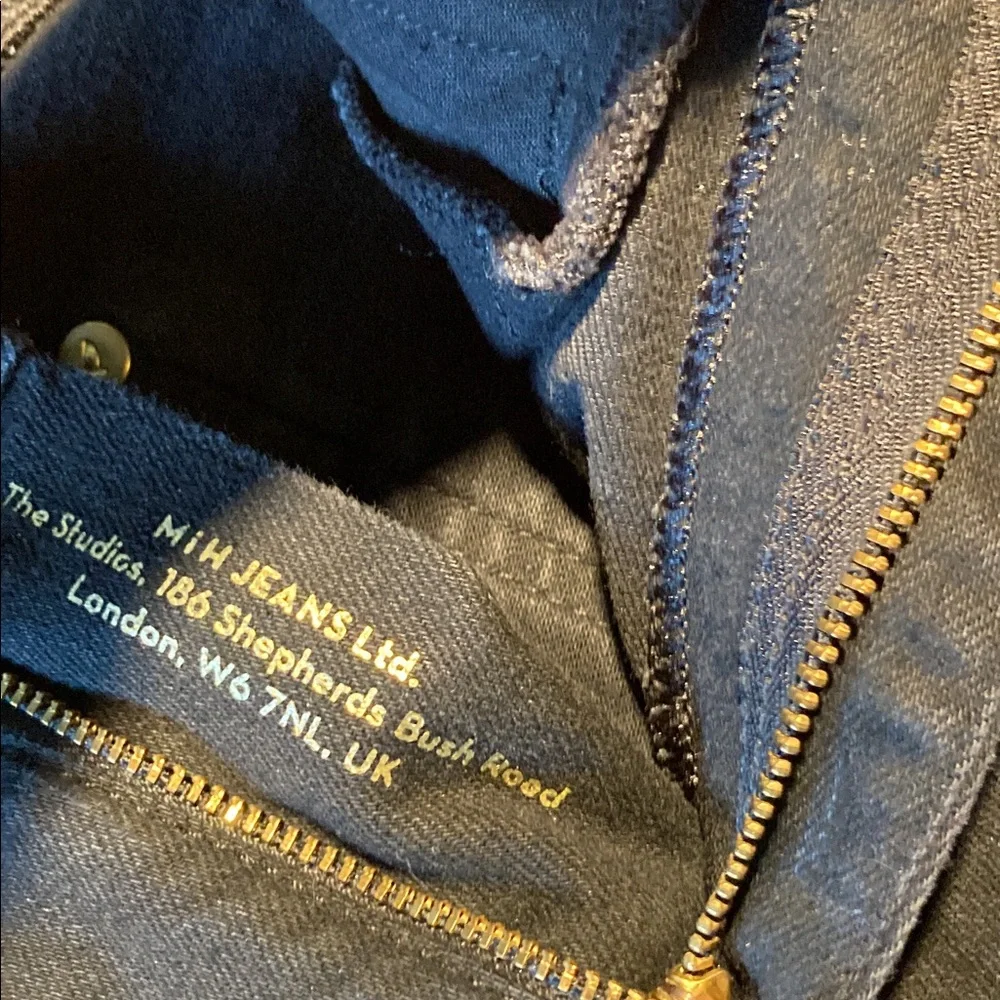 MiH Jeans Black The Paris Jean Mid Rise, Cropped Slim Leg Size 30. - Picture 5 of 10